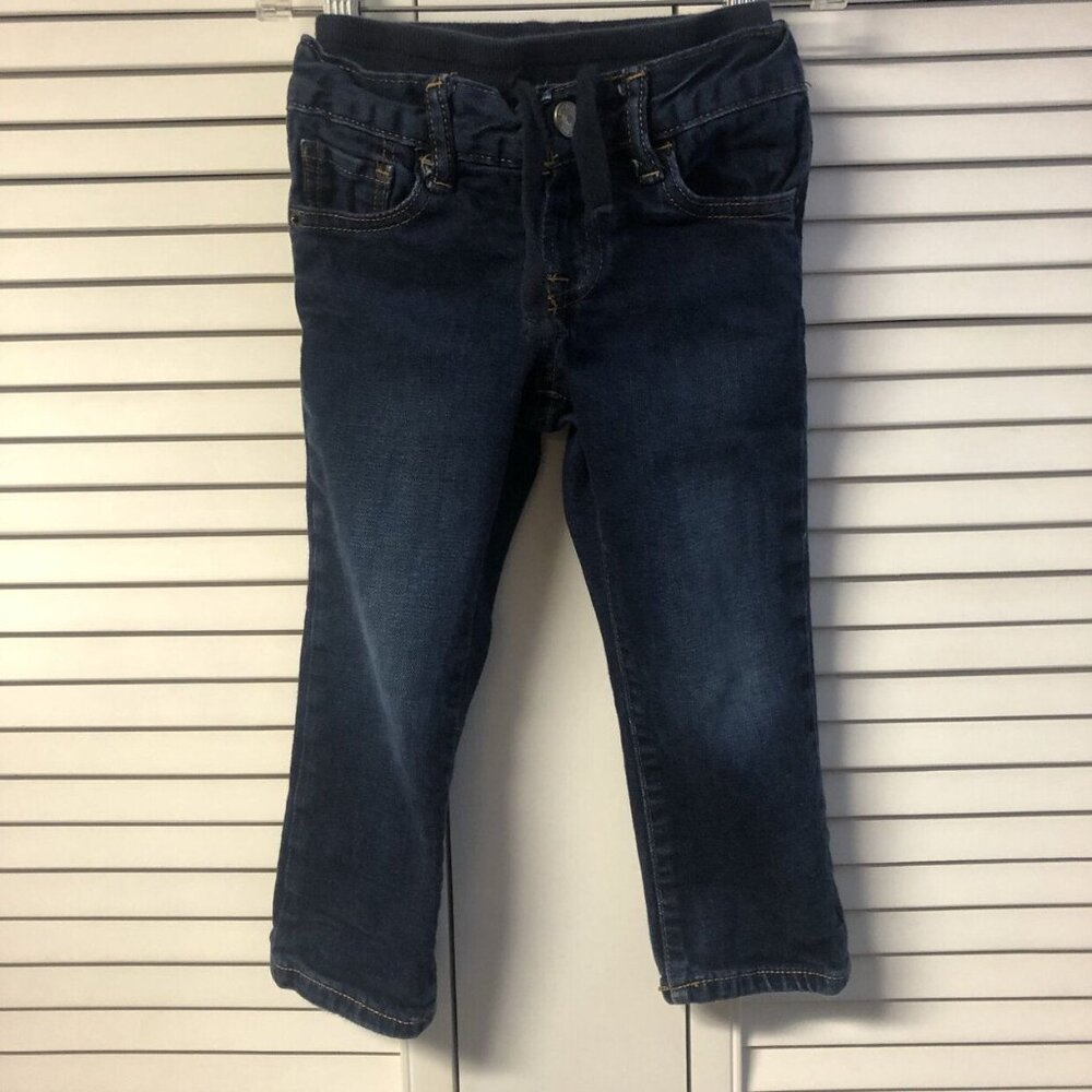 Gap Size 3 Ribbed Waist Pull On Dark Jeans